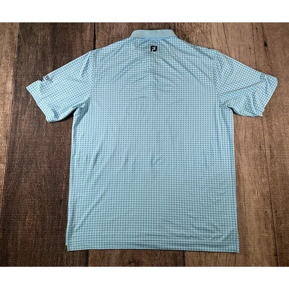 Footjoy Golf Polo Mens Blue Striped Short Sleeve Shirt Large Paiute Golf - Picture 9 of 12